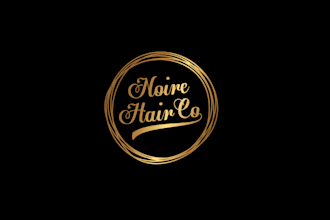 design traditional modern nice noire hair co logo unlimited revisions