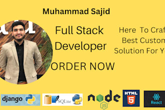 develop websites using  python, django,  reactjs and restframework