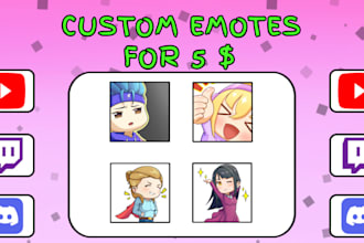 create custom emotes and badges for discord, twitch, and youtube