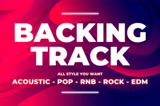 produce a custom backing track or cover song in 24 hours