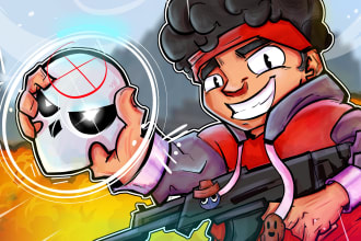 draw illustrate cartoon youtube thumbnails for you