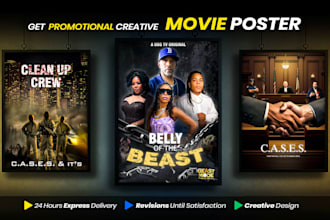 design cinematic unique movie poster, film poster, poster