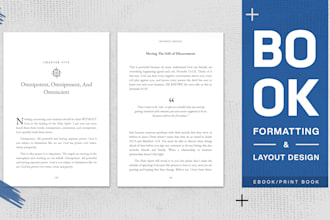 do book formatting, layout design, and typesetting