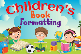 do format your childrens book for paperback or kindle ebook format