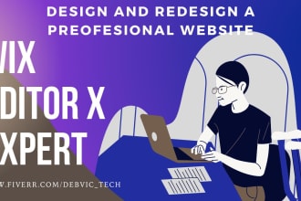 redesign wix, wix editor x membership websites or upgrade, fix  bug editor x