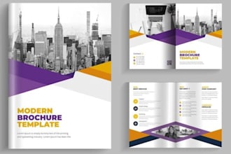 design a brochure, company profile, book cover etc