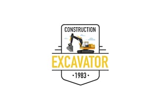 design high quality excavator logo in high definition