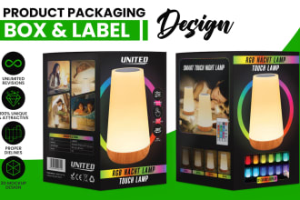 do packaging box design, product box design with 3d mockup