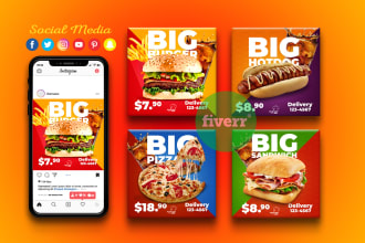design attractive facebook post, instagram story and cover photo