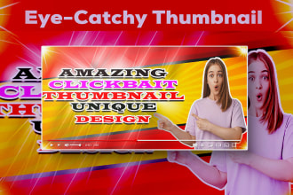 create amazing clickbait eye catchy youtube thumbnails