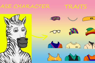 draw, design or create layers, traits and accessories for your nft characters