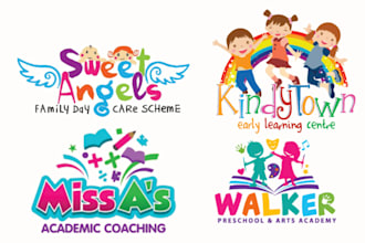 design creative childcare logo for you in just 1 day