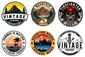 do amazing rescue vintage retro or cool badge logo design