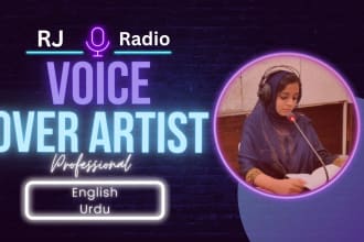 be your female voice over artist for urdu and english