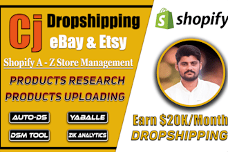 add winning products on shopify store via dser, zendrop, cj dropshipping, autods