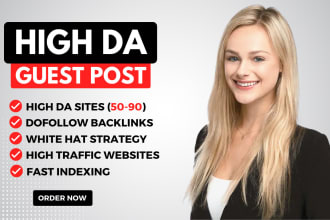 do high da guest post on da90 website with dofollow backlink