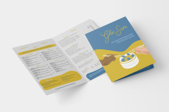 create modern pub, bar and restaurant menu or drink list