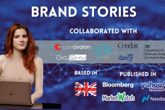 write business brand guidelines story vision about us tech, finance, mission