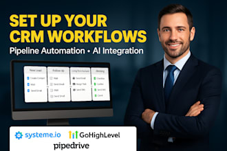 setup systeme io gohighlevel pipeline pipedrive CRM ai automation workflow agent