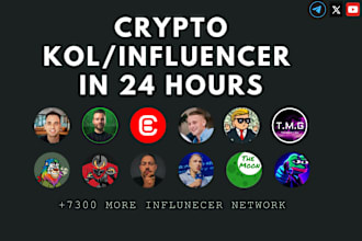 be your crypto kol or influencer marketing manager