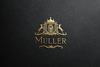 design royal herladic gold logo for business