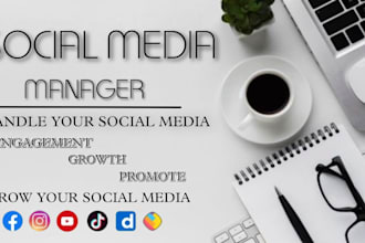 be your social media manager for your business and profile