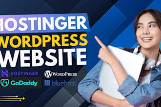 hostinger website, hostinger wordpress design, bluehost, godaddy, hostinger