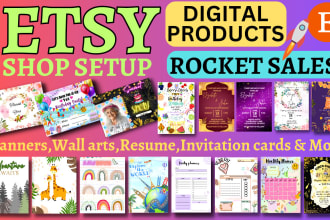 etsy digital product,shop setup store creation listing, title planner hyperlink