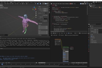 write and develop python script and add on for blender