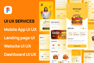 do mobile app ui design website ui ux design wireframe prototype on figma