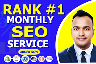 do complete monthly SEO service, onpage, links for google first page top ranking