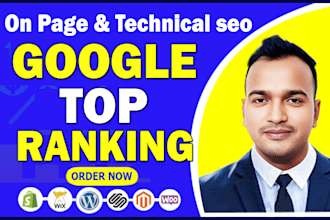do monthly SEO service, on page , off page, backlinks for google top ranking