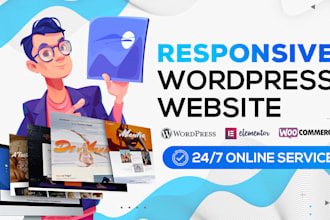 create modern responsive wordpress web with unique design