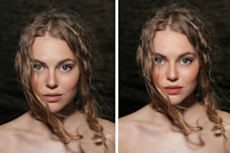 face and body natural retouching, and photo touch ups