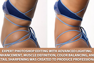 professional fitness photo editing and retouching