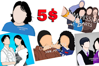 sketch paint draw vector art portrait commission artwork nsfw