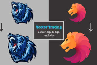 do logo vectorization, remake or customize it providing it with a high quality