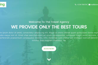 design vacation website, hotel booking, travel agency, vacation rental website