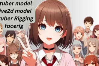 vtuber live2d vtuber model rig avatar prplive anime  vtuber rigging 2d vtuber