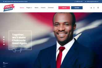 political website campaign website ngo website charity website wordpress website