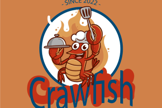 make seafood, shrimp, fish, crab, lobster restaurant logo