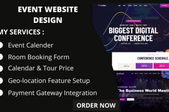 build your event website, event management website, and ticket booking website