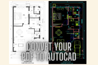 convert pdf to autocad and redraw floor plan
