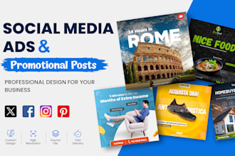 design professional social media ads and promotional posts