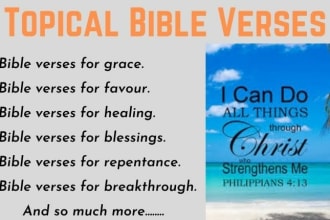 prepare bible verses and christian quotes on topics of your choice