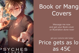 draw a cover for your book, light novel or manga