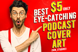design professional and unique podcast cover art