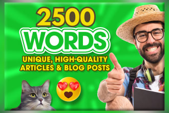 be your blog post article writer