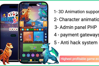 develop dragon tiger game, ludo game, rummy game