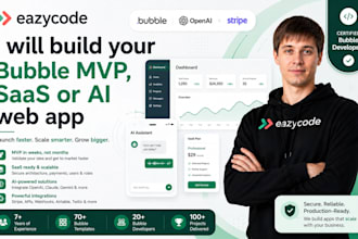 build your bubble mvp, saas or ai web app